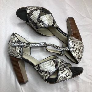 Leather Printed Heels